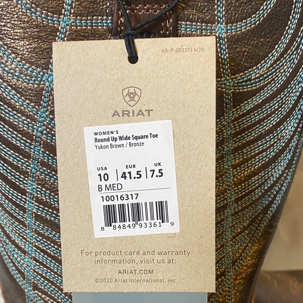NWT Ariat Brown Western Boots - Picture 5 of 5